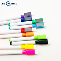 Zeamor Marqueur humide effaçable promotionnel avec logo personnalisé Essuyer à sec Pointe fine Stylo tableau blanc magnétique