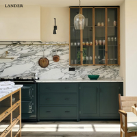 Dalle de marbre Landerstone Arabescato pour table et mur d'îlot de marbre Personnalisation de la maison Dalle de marbre en pierre naturelle