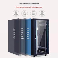 Rack de Servidor para Exteriores de Acero con Pantalla Digital de Temperatura de 42U y Unidad de Ventilación Integrada