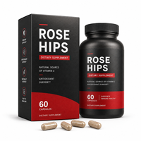 Complexe avancé de cynorrhodon 1000mg en capsules avec cerise d'acérola et bioflavonoïdes actifs pour la protection cellulaire de tout le corps