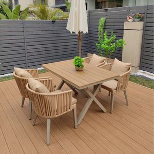 Set <span class=keywords><strong>da</strong></span> <span class=keywords><strong>Giardino</strong></span> in Rattan Moderno Nordico Impermeabile e Resistente al Sole per Esterni, Cortile, Terrazza e Villa - Product Image 3