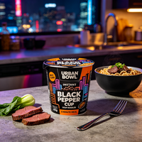 Best Selling 200g Black Pepper Chicken Ramen Instant Noodles Halal Certified Bulk Export Supermarket
