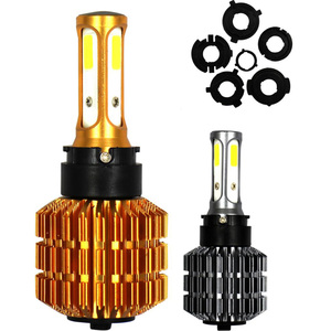 3 lado ac/dc 8-80V faro motocicleta frente COB motocicletas led la luz de la cabeza de los faros de los accesorios del bulbo - Product Image 2
