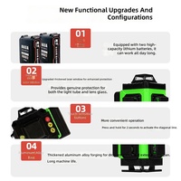 Niveau laser haute précision et haute intensité, compatible mur et sol, faisceau vert, infrarouge, auto-nivelant, origine Nantong