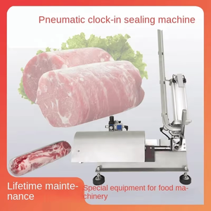 Machine de remplissage de <span class=keywords><strong>saucisses</strong></span> pneumatique automatique à double clipage avec scellage robuste et haute capacité 10-12/min <span class=keywords><strong>pour</strong></span> usine de <span class=keywords><strong>saucisses</strong></span> - Product Image 3
