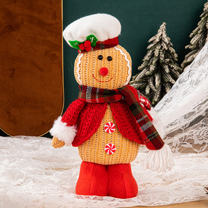 Décoration de Noël créative en forme d'homme en pain d'épices sur pied pour la fête, jouets et accessoires cadeaux - Product Image 3