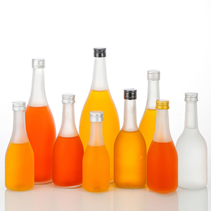 125ml 200ml 250ml 300ml 330ml 350ml 380ml 500ml 700ml 1000ml Vòng rõ ràng <span class=keywords><strong>Frosted</strong></span> Glass đồ uống giành chiến thắng chai với vít nắp - Product Image 1