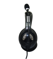 Casque filaire supra-auriculaire ajustable et extensible avec grandes oreillettes souples, suppression du bruit, étanche IPX-7, 3,5 mm pour PC/ordinateur portable et jeux