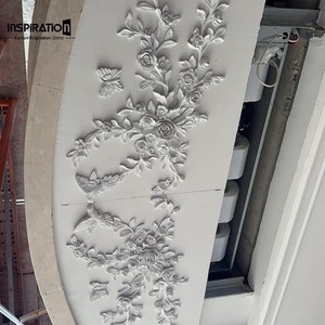 Columna Decorativa <span class=keywords><strong>de</strong></span> GRG con Ranuras y Base <span class=keywords><strong>de</strong></span> Capitel que Transforma una Pared Sencilla en una Colonnada Clásica, Columna Acanalada <span class=keywords><strong>de</strong></span> GRG - Product Image 2