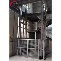 Lift Barang Industri 500kg, Lift Kargo Dinding Luar Ruangan 1000kg 3000kg, Platform Angkat Barang untuk Gudang