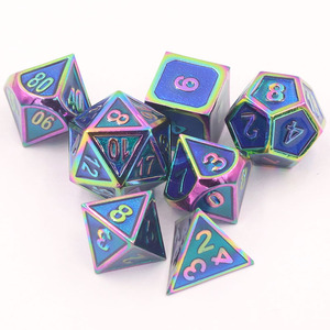 Juego de dados de dragón y mazmorras personalizado de 16MM, juego de dados de Metal poliédrico de aleación de Zinc para juegos de mesa - Product Image 6