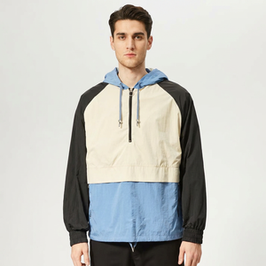 High Quality Custom Men's Outdoor Hiking Windbreaker <b>Waterproof</b> Breathable <b>Jacket</b> with Hood <b>Plus</b> <b>Size</b> for Autumn - Product Image 1