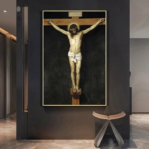 Tableaux sur toile murales du Christ Crucifié, reproductions chrétiennes célèbres, art déco abstrait, images murales de Jésus pour salon - Product Image 1