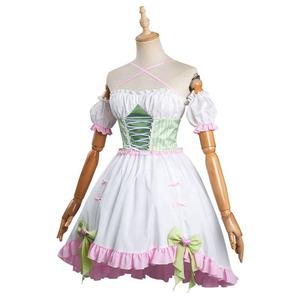 Disfraz de <span class=keywords><strong>Kanroji</strong></span> <span class=keywords><strong>Mitsuri</strong></span>, Disfraz de Anime <span class=keywords><strong>Cosplay</strong></span>, Vestido Lolita de una Pieza, Incluye Calcetines - Product Image 3
