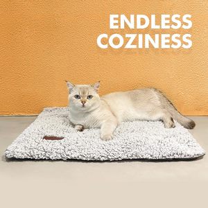 Cubierta extraíble, parte inferior antideslizante, lavable, cálida, térmica, autocalentable, cama para gatos, autocalentamiento, alfombrilla para perros y gatos - Product Image 2