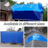 Bâche de sol pour camping avec œillets, bâche PE robuste et renforcée, imperméable, autre tissu tissé