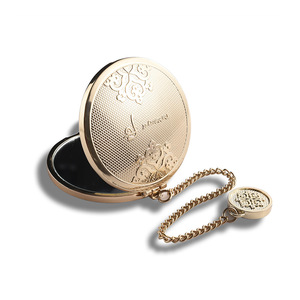 Miniespejo portátil redondo con logotipo personalizado, juego de <span class=keywords><strong>Metal</strong></span>, doble cara, para maquillaje, venta directa de fábrica - Product Image 2