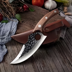 <span class=keywords><strong>Coltello</strong></span> da Disosso Professionale Forgiato a Mano in Acciaio Inossidabile ad Alto Tenore di Carbonio con Foro per il Dito per <span class=keywords><strong>Carne</strong></span>, Cucina e Attività all'Aperto - Product Image 5