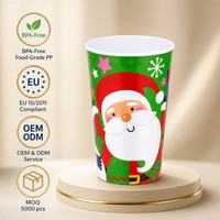 Promotion OEM Tasse lenticulaire 3D écologique Tasse à café en plastique réutilisable élégante avec logo personnalisé pour les fêtes, le camping et les mariages