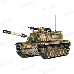 Panlos 632004 <span class=keywords><strong>M60</strong></span> Magach Tanques de Batalla Principales, Camiones Militares, Lanzamisiles, Juguetes de Bloques de Construcción, Conjuntos de Bloques de Construcción de Misiles Antitanque - Product Image 1
