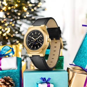 Montre innovante OEM à phases lunaires pour homme, chronographe en acier inoxydable, montres habillées, personnalisation du logo OEM, montre-bracelet avec image - Product Image 4