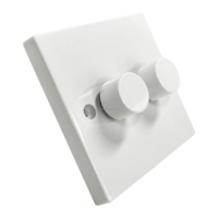 Interrupteur mural à variateur LED 2 voies en bakélite blanc, indice de protection IP20, garantie 12 ans, installation facile pour le contrôle de l'éclairage