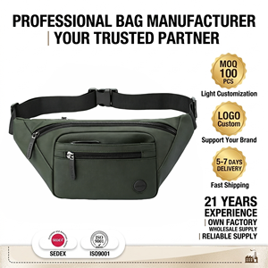 Bolso de Pecho para <span class=keywords><strong>Hombre</strong></span> con LOGO, Revestimiento de PU, Riñonera, Bolso Bandolera, Cinturón Negro, Bolso de Cintura para Correr, Bolso de Hombro Masculino - Product Image 1