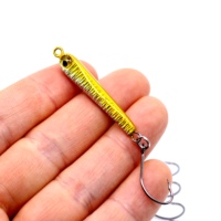 AOCLU Nouveau Jig en métal plombé 3g Mini, à hameçon simple, avec revêtement UV résistant, action coulante, pour la pêche au jigging en eau douce (maquereau, poisson-roc)