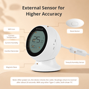 Zemismart Matter WiFi Smart IR Blaster con Sensor de Temperatura y Humedad para Control de Aire Acondicionado, Compatible con Apple Home, <span class=keywords><strong>Alexa</strong></span> y Google Home - Product Image 5