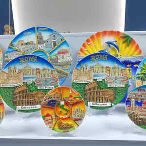 Italie Rome Lac de <span class=keywords><strong>Como</strong></span> Aimant de réfrigérateur magnétique puissant en résine métallique avec estampe dorée 3D, écologique, souvenir touristique - Product Image 2