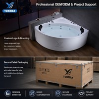 Baignoire de massage autoportante moderne de luxe certifiée CUPC CE SAA en acrylique pour projets hôteliers et villas