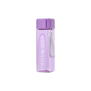 Wholesale Plastic Water Custom Light Purple Lanyard Clear 500Ml Reusable Drinking Bottle With Logo - Product Image 1