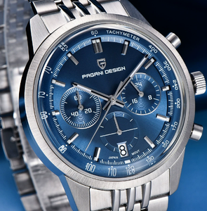 Montres à quartz pour hommes PAGANI DESIGN New 1827, mouvement japonais VK63, acier inoxydable, chronomètre, 100 m étanche, montre de business pour hommes - Product Image 5