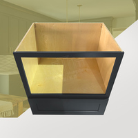 Prix direct d'usine Armoires en bois massif de qualité supérieure prêtes à expédier Four à base moderne à cadre et armoire à micro-ondes pour la cuisine américaine