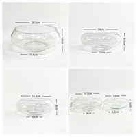 Vase en verre transparent, pot hydroponique, aquarium en verre, terrarium, vase de table pour plantes, décoration maison et bureau, populaire