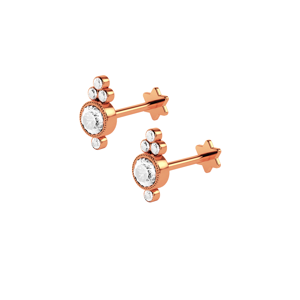 trois avec perceuse-or rose