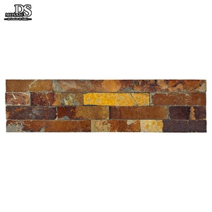 Decoración de pared antiguo amarillo Beige piedra Lima tira Interior cultura mosaico <span class=keywords><strong>Muriel</strong></span> Iterior diseño pared piedra Backsplash azulejos - Product Image 4