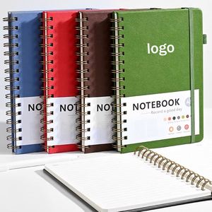 High Quality Customizable Corporate <b>Notebook</b> Leather PP Cover with Binding Coil Personalized Engraving Printing for Business Use - Product Image 1