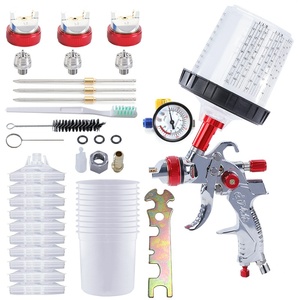 <span class=keywords><strong>Pistola</strong></span> pulverizadora neumática HVLP transfronteriza 2008 con depósito superior <span class=keywords><strong>de</strong></span> alta atomización, 10 piezas, depósito sin limpieza, regulador <span class=keywords><strong>de</strong></span> presión para pulverización <span class=keywords><strong>de</strong></span> pintura - Product Image 6