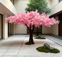 Arbre décoratif de fleurs de cerisier artificielles roses, arbre fleuri personnalisé pour la remise des diplômes, Noël, Nouvel An, Halloween