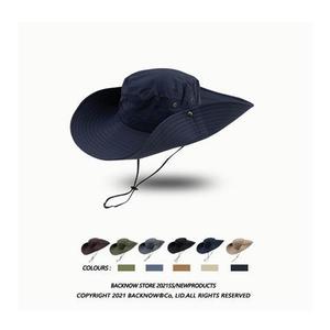 Sombrero de Pesca de Secado Rápido para Verano, Impermeable, con Protección Solar, para Hombre, con Cordón - Product Image 3