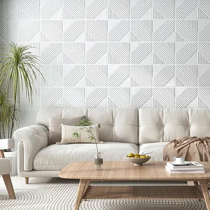 12 Adet 3D Modern Plastik Duvar Paneli 30x30cm Su Geçirmez İç Mekan Duvar Dekorasyonu Yatak Odası Oturma Odası Arka Plan Otel Ofis Duvar Resmi - Product Image 3