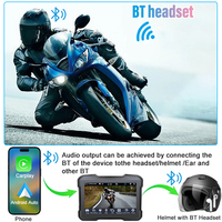 GPS Moto 5" avec CarPlay Étanche, Écran Tactile, Double Caméras et Android Auto pour Moto et Voiture