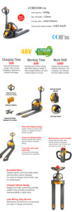 <strong>Xilin</strong> 1.5t 1500kg 3300lbs Lithium Balance Electric Powered Pedestrian Pallet Truck - Product Image 4