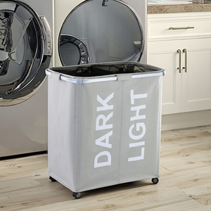 Hai Túi Không Thấm Nước Có Thể Gập Lại Bền Lưu Trữ Giỏ Với Vải Xử Lý Nhôm Ngăn Cho Phòng Tắm Sử Dụng Giặt ủi Giỏ - Product Image 2