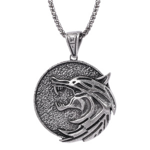 Collier de la série <span class=keywords><strong>Witcher</strong></span> Exquisite Action Role Playing Game Collier pendentif tête de loup Bijoux Cadeaux pour homme - Product Image 5