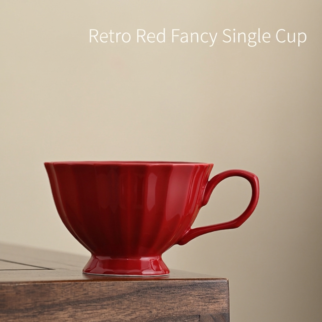 Taza individual elegante roja - 220ml