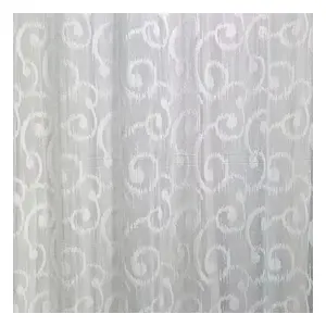 Floral Cut Velvet Brocade Jacquard Fabric Sheer Curtains for the Living Room Window Keqiao Wholesale