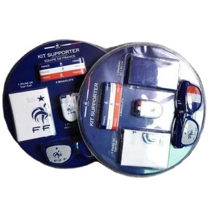 Ensemble de cadeaux promotionnels pour hommes 2024 Nouveaux produits Compétition française européenne Fan de sport de football 6 pièces Accessoires de supporter de football - Product Image 1