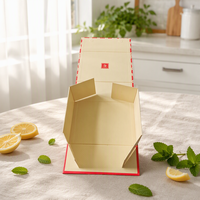 Boîte cadeau magnétique pliable personnalisée avec ruban en satin, logo imprimé, carton rigide, emballage de coffret cadeau de Noël